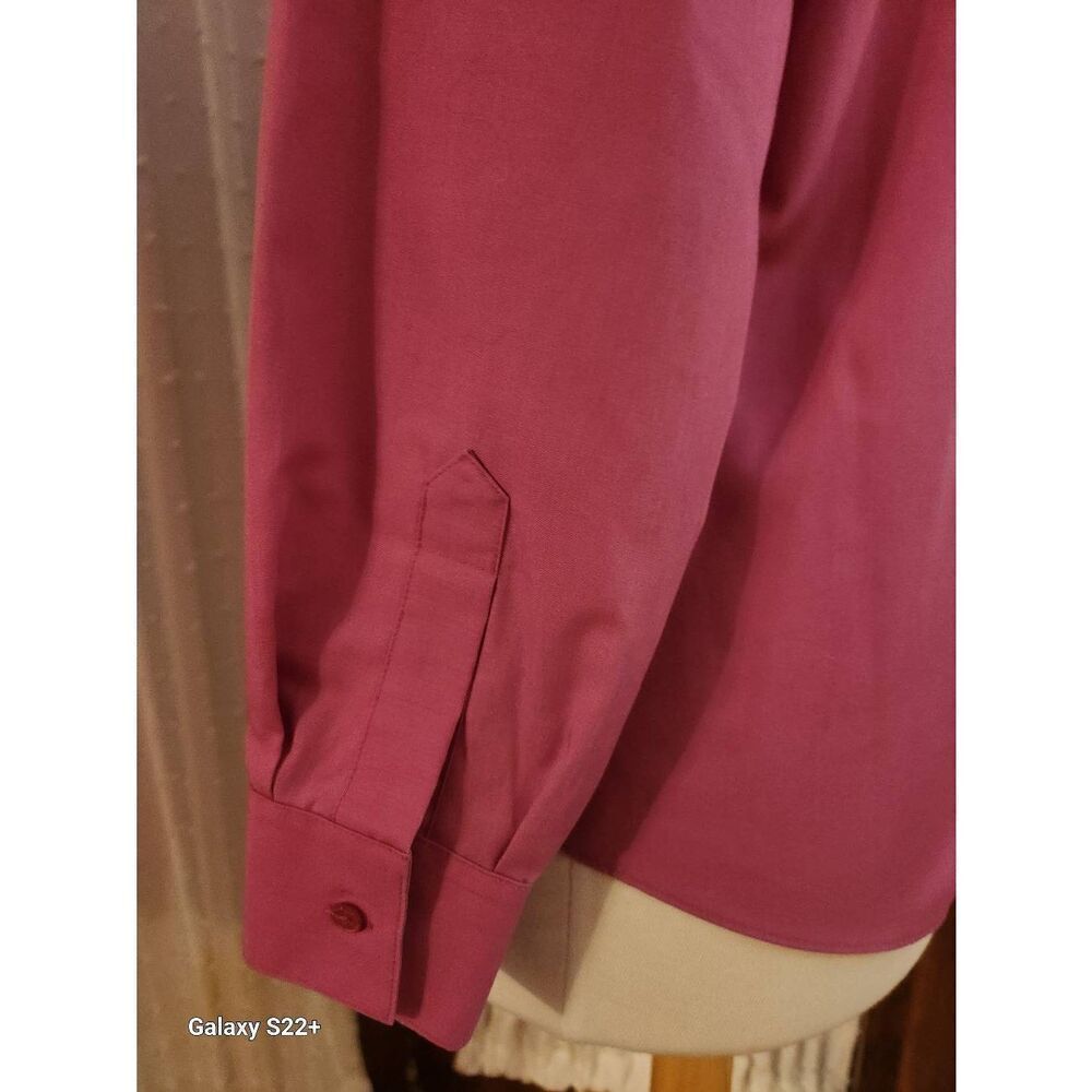 U5 Foxcroft dark pink classic button-up casual/dress shirt women's sz 8 - Picture 6 of 11